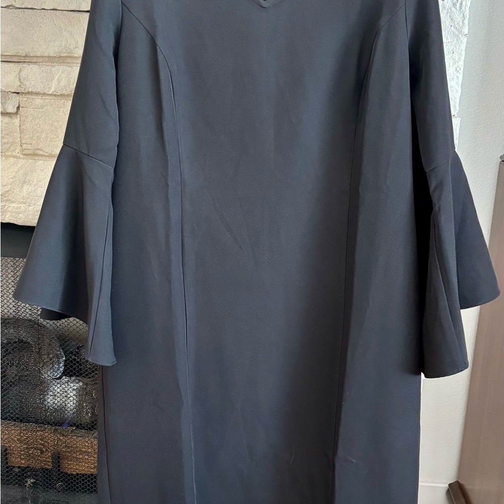 Belle by Kim Gravel Charcoal 3/4 Bell Sleeve Dress